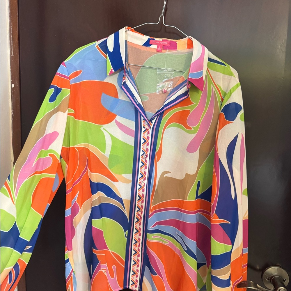 Flying Tomato Multicolor Abstract Shirt